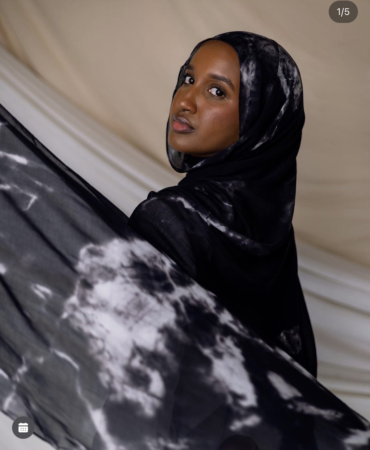 Satin Printed Head Wrap Scarf Elegant Shawl