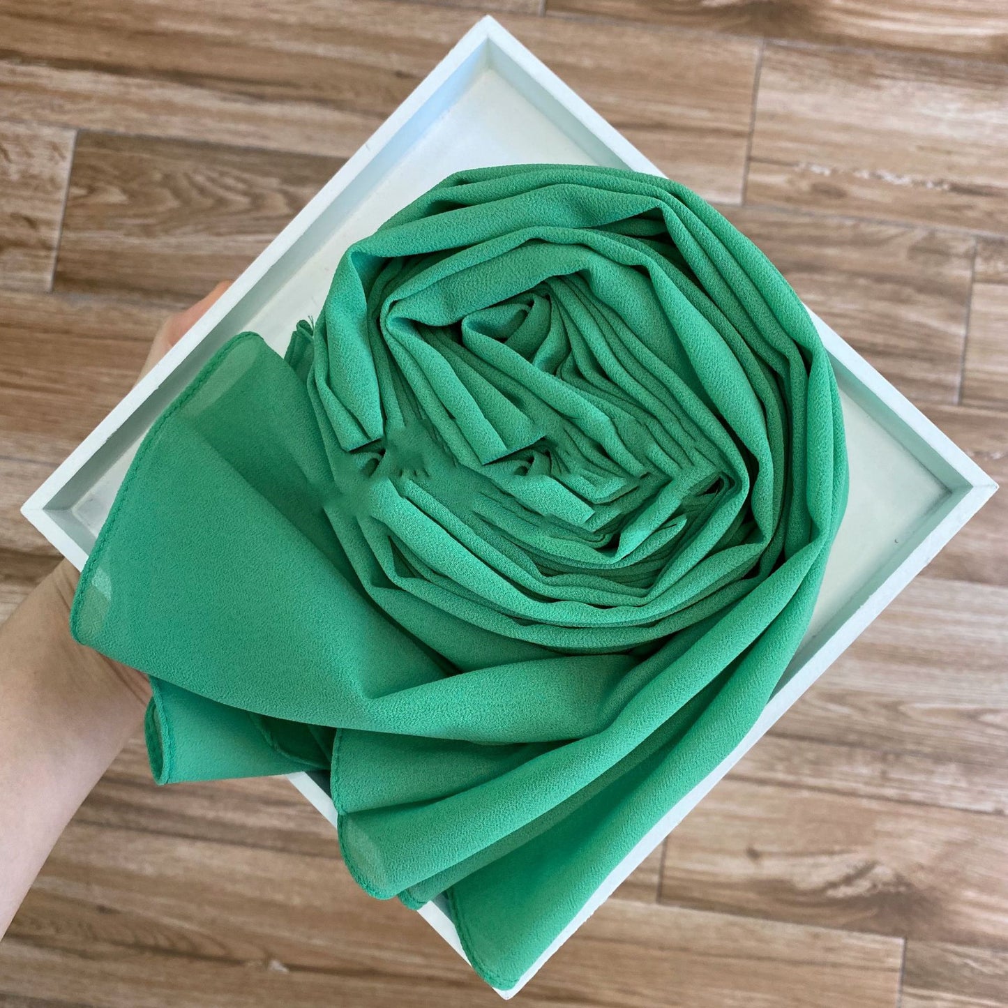 Solid Pearl Chiffon Women’s Fashion Scarf