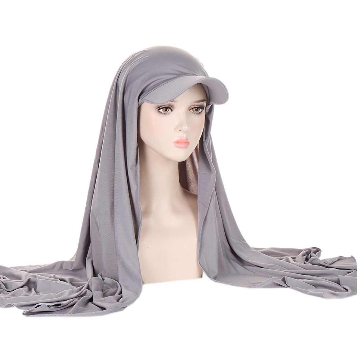 Solid Color Scarf Hat Pullover Women Middle East