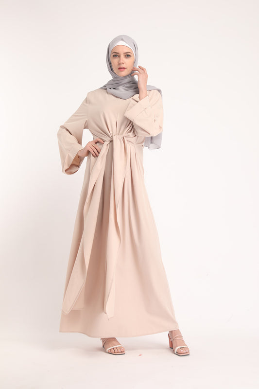 French Straps Robe Dress Spring Dubai Style