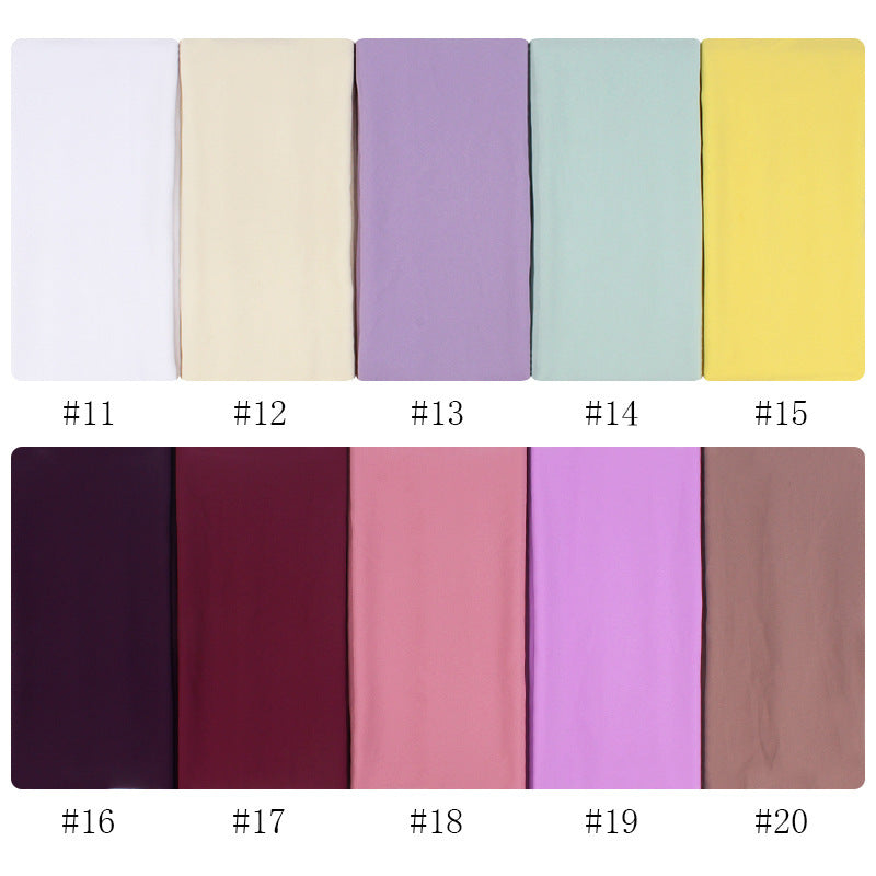 Pearl Chiffon Monochrome Women Scarf