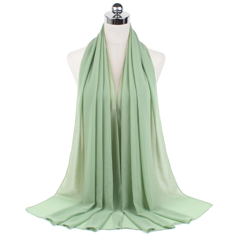 Pearl Chiffon Monochrome Women Scarf