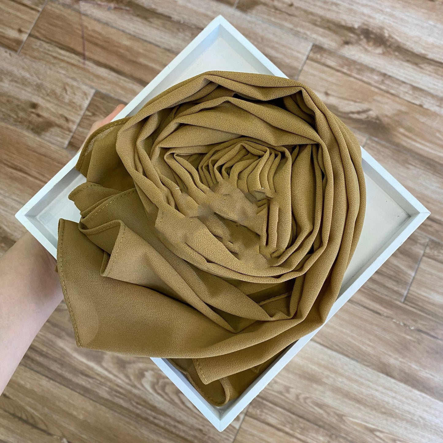 Solid Pearl Chiffon Women’s Fashion Scarf