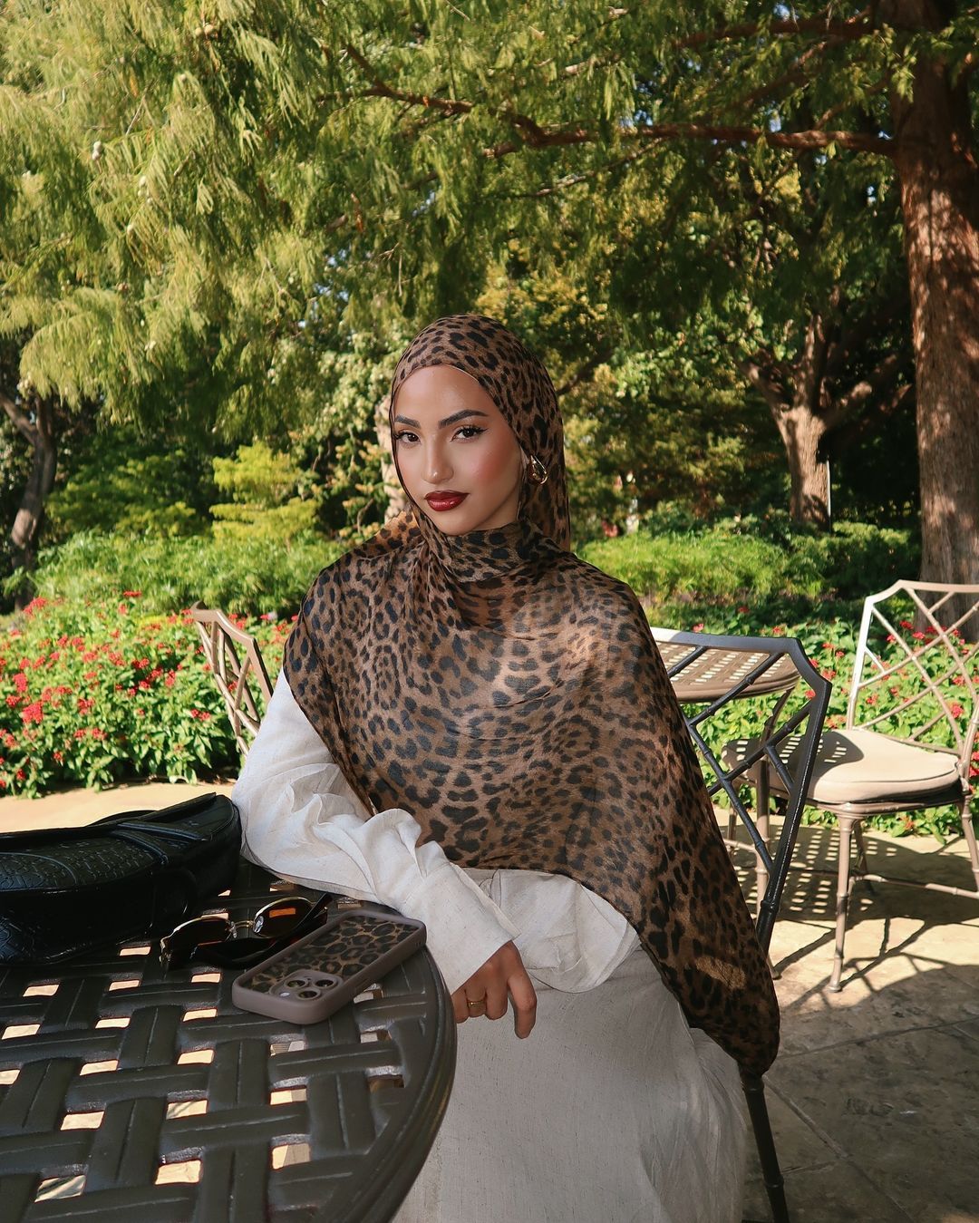 Satin Printed Head Wrap Scarf Elegant Shawl