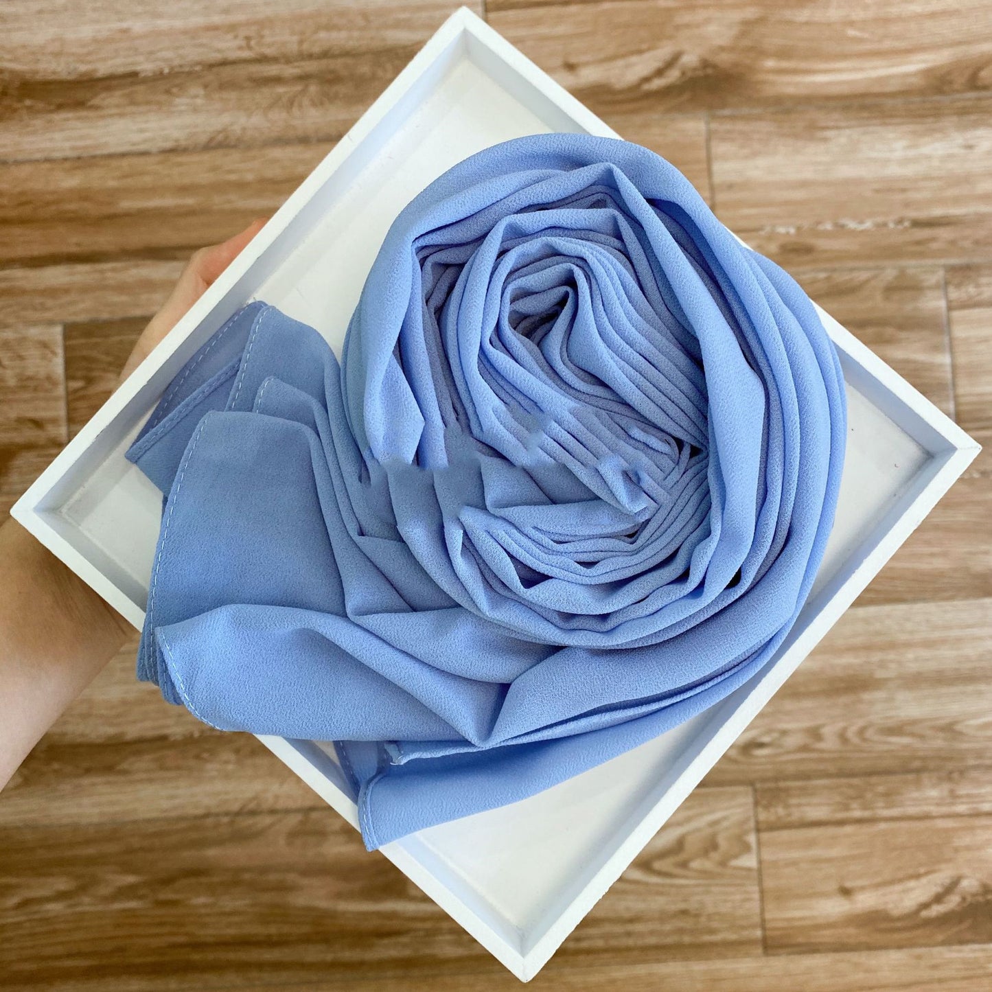 Solid Pearl Chiffon Women’s Fashion Scarf