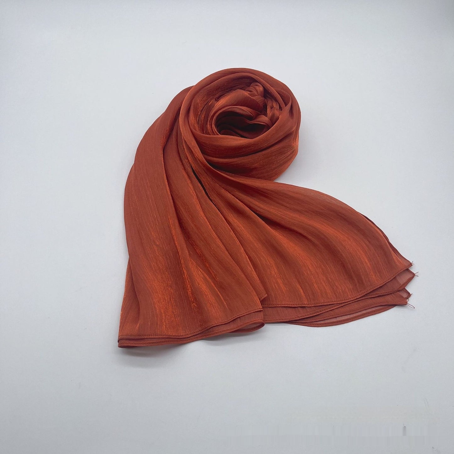 Shiny Satin Fashion Scarf Elegant Malay Style