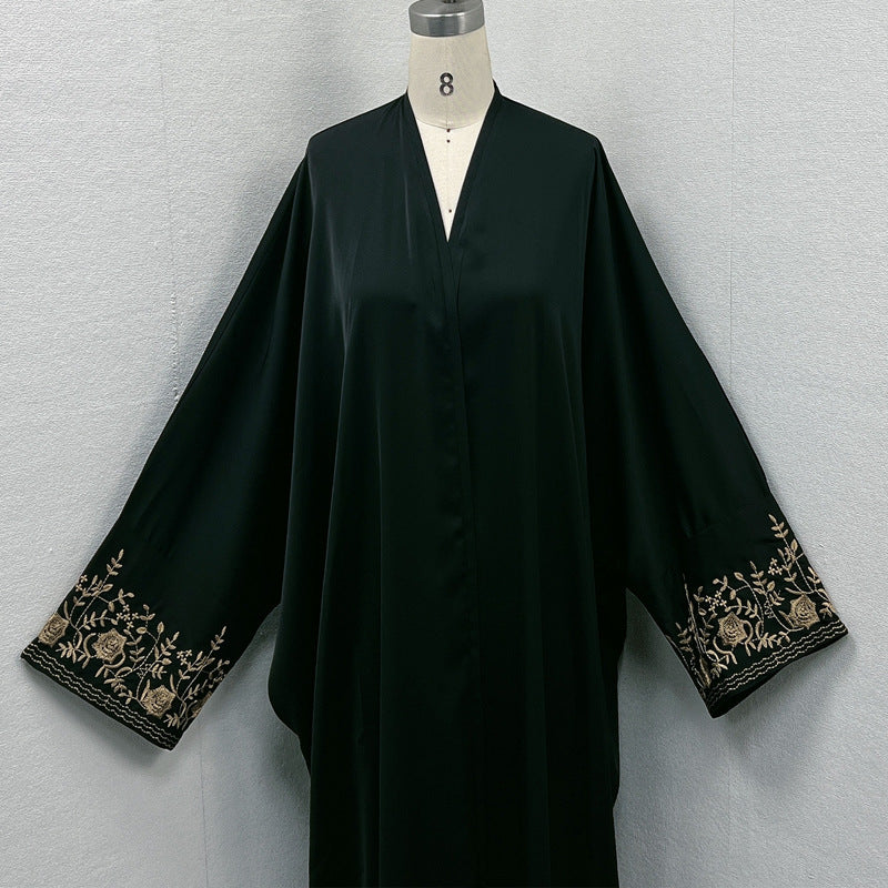 Embroidered Loose Cardigan Robe Dubai Style