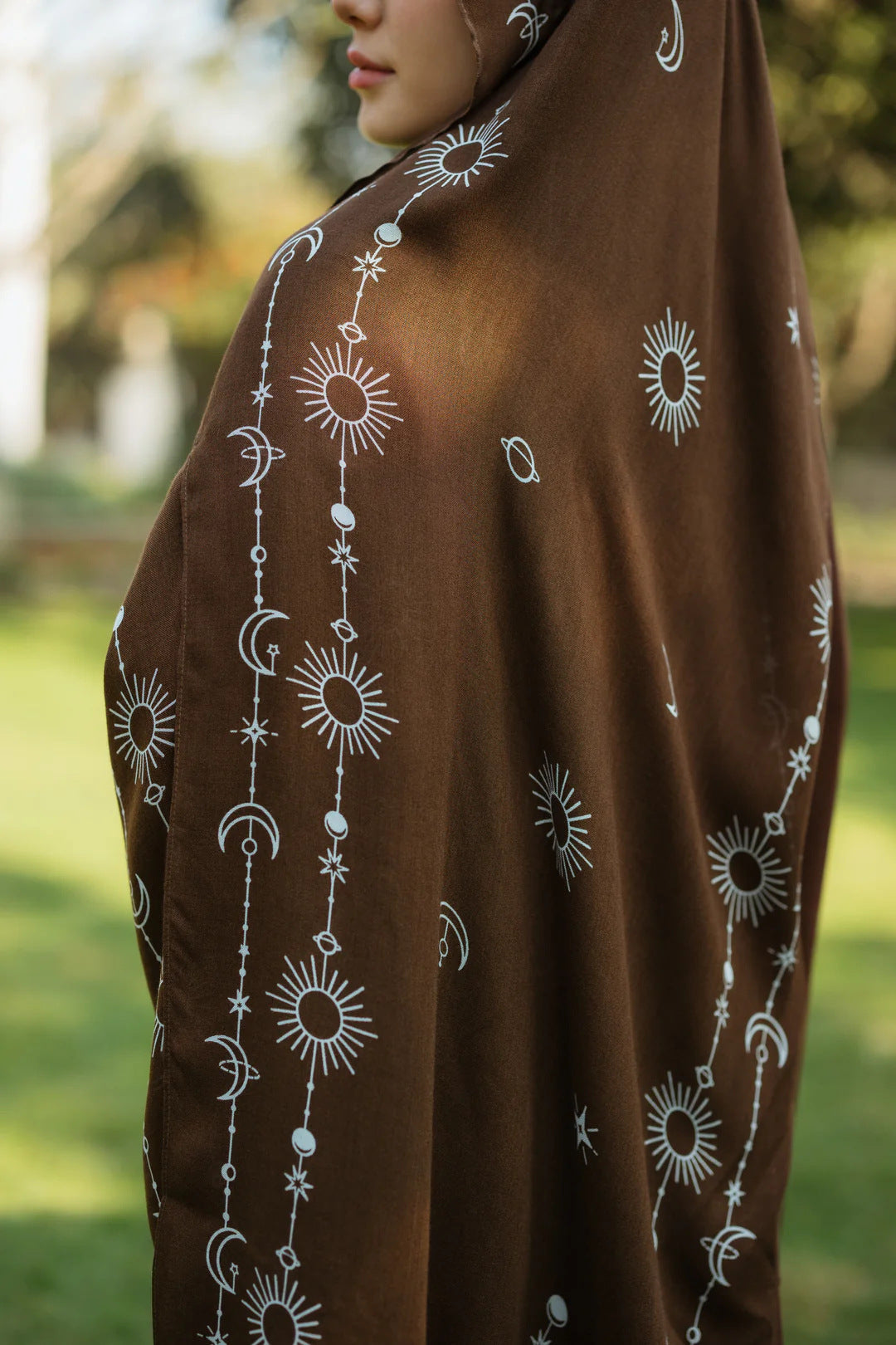 Satin Printed Head Wrap Scarf Elegant Shawl
