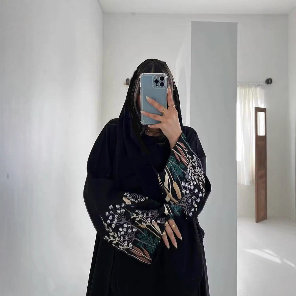 Women Embroidered Robe Outerwear Dubai Wear