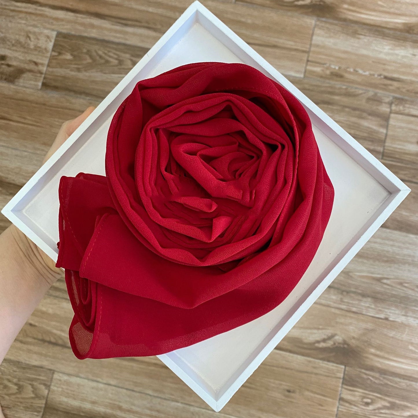 Solid Pearl Chiffon Women’s Fashion Scarf