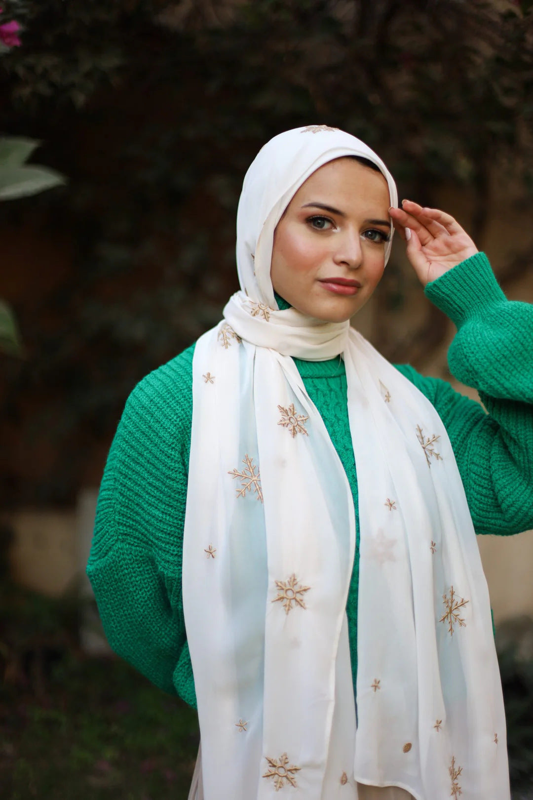 Satin Printed Head Wrap Scarf Elegant Shawl