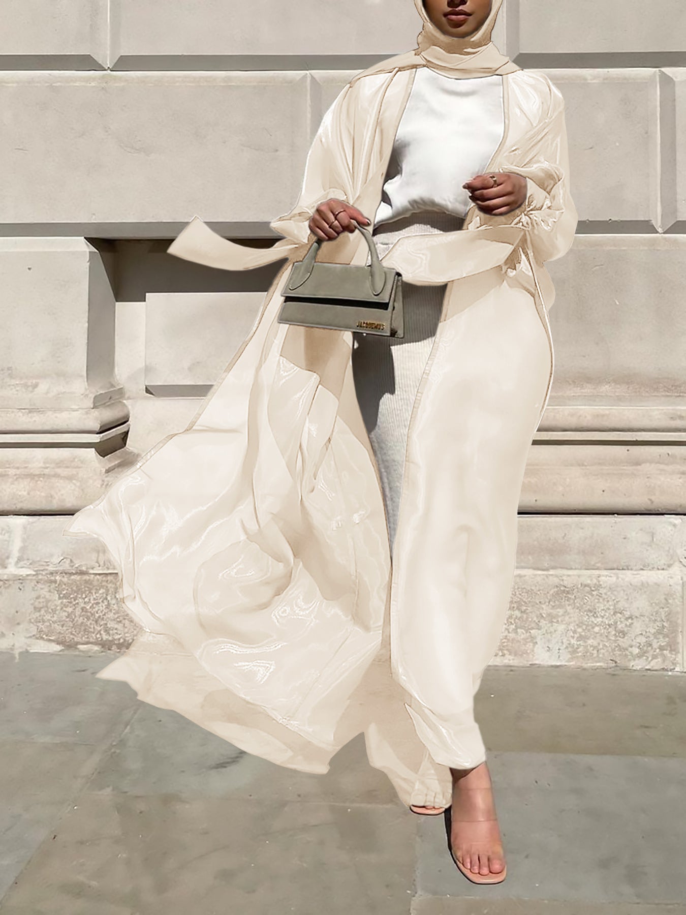 Puff Sleeve Dubai Elegant Coat for Women