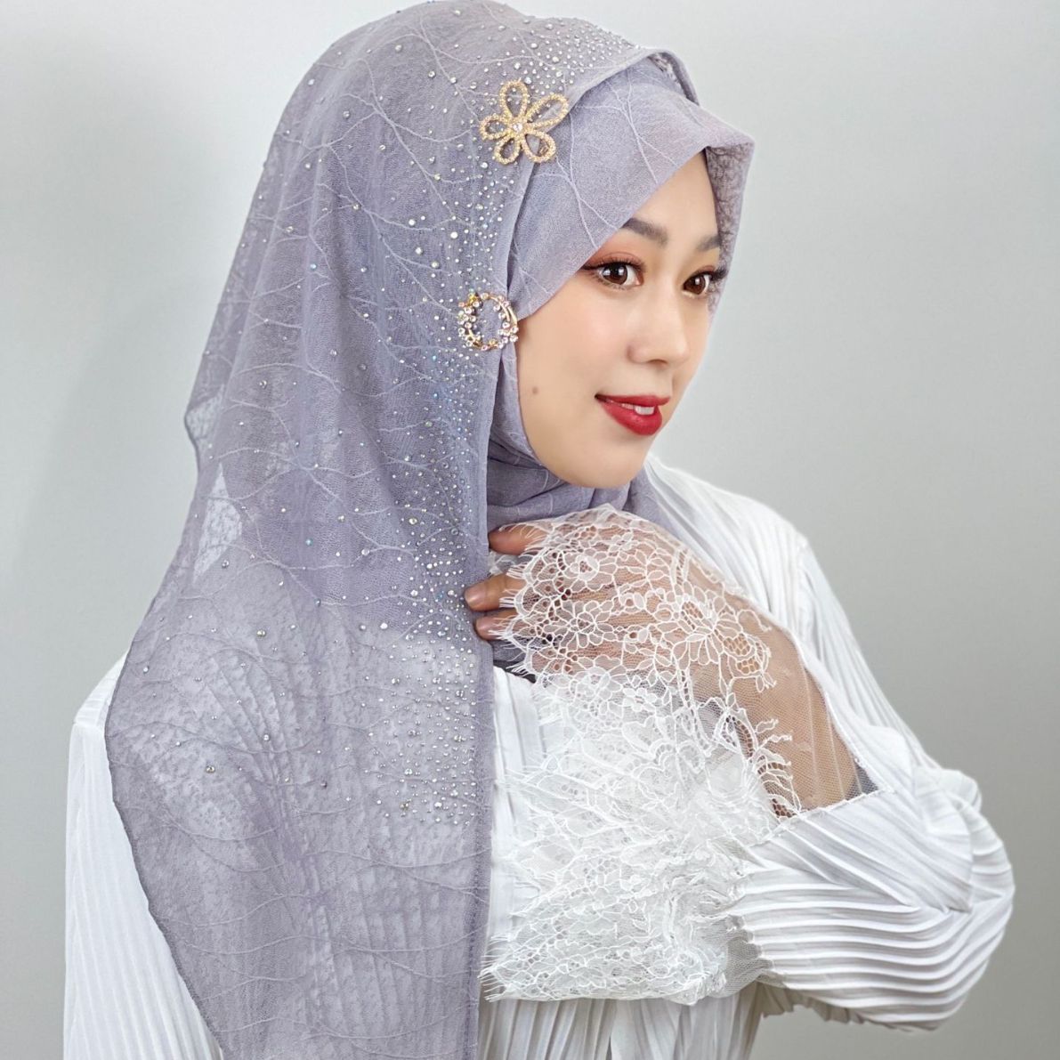 Light Diamond Women’s Baotou Fashion Scarf