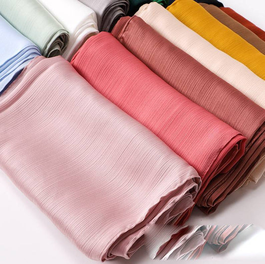Satin Pleated Women’s Scarf Malaysian Design