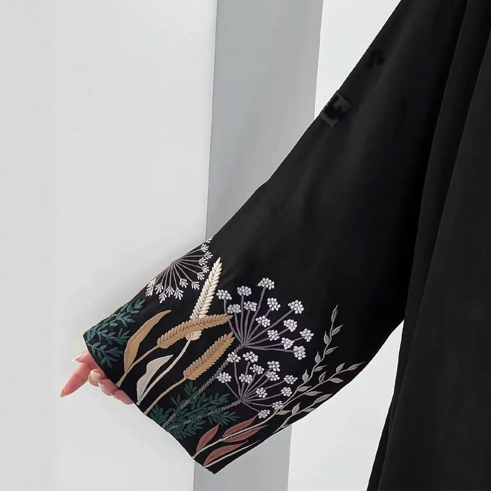 Women Embroidered Robe Outerwear Dubai Wear