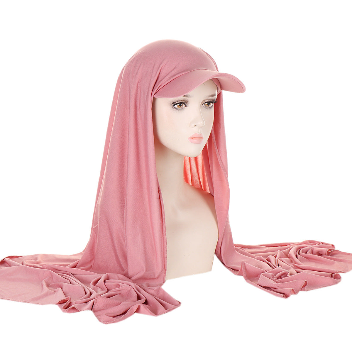 Solid Color Scarf Hat Pullover Women Middle East