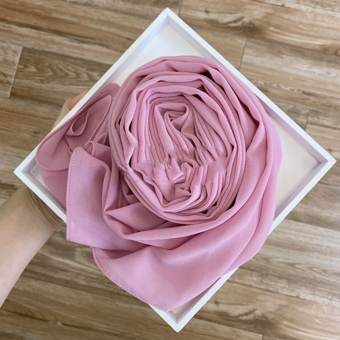 Solid Pearl Chiffon Women’s Fashion Scarf