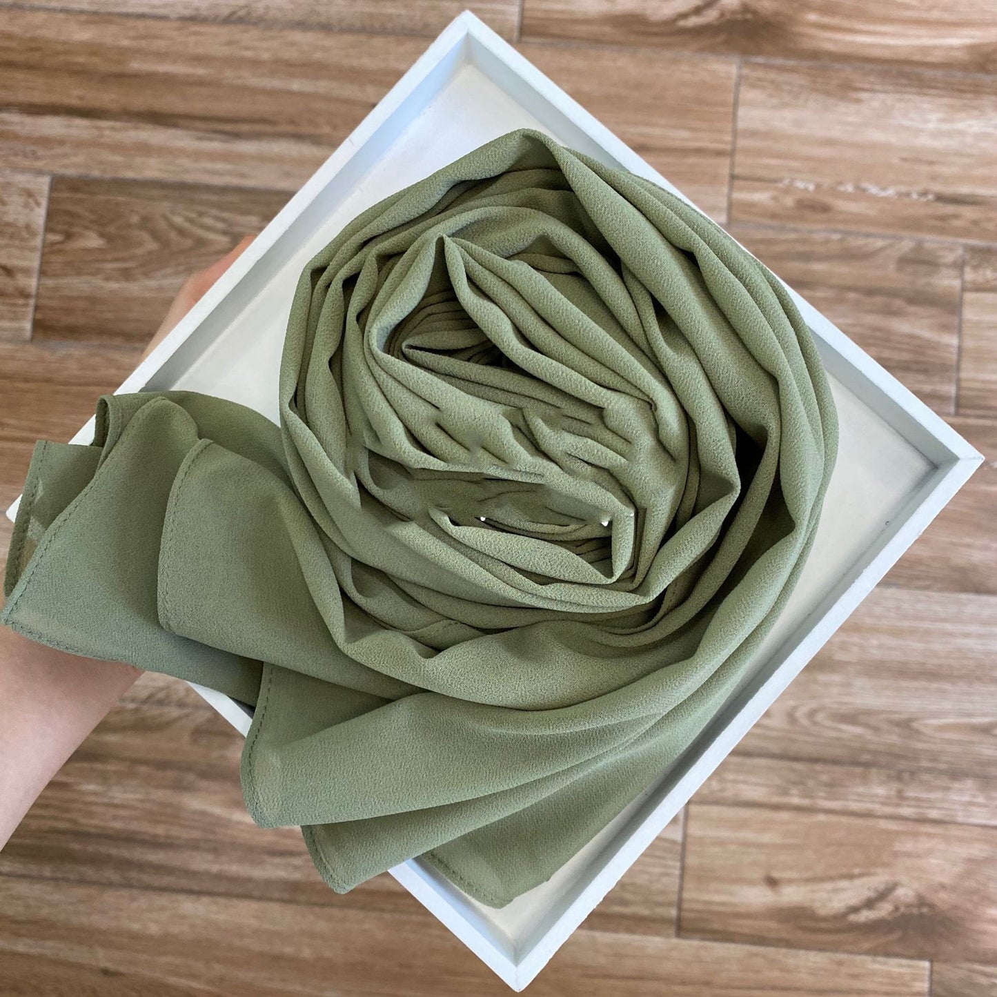Solid Pearl Chiffon Women’s Fashion Scarf