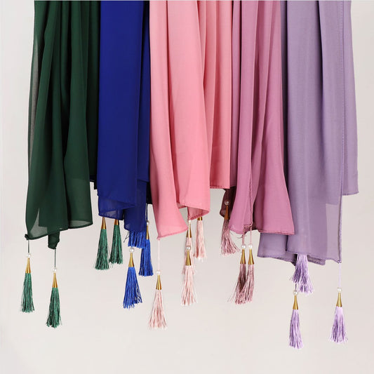 Tassel Corner Lightweight Fashion Scarf Women