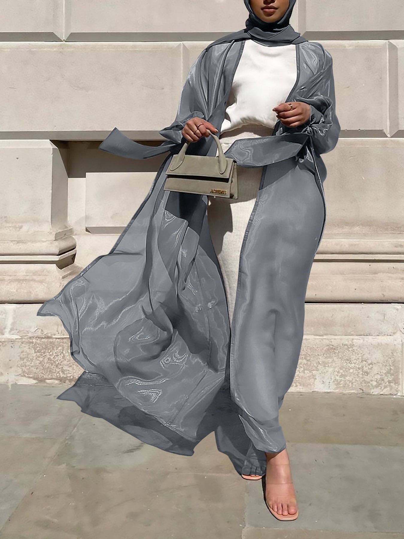 Puff Sleeve Dubai Elegant Coat for Women