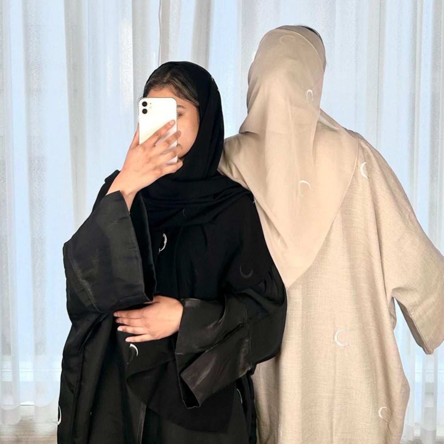 Moon Embroidery Cardigan Dress Dubai