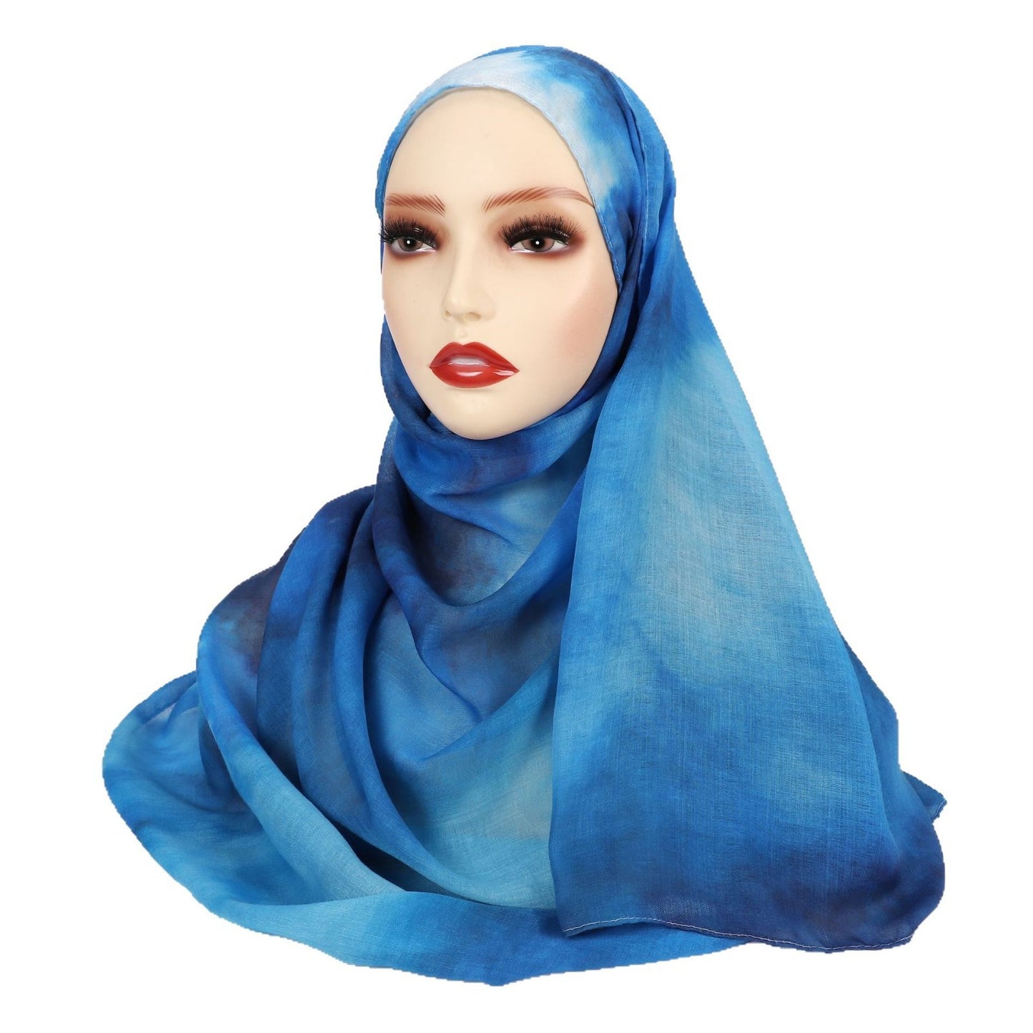 Satin Printed Head Wrap Scarf Elegant Shawl