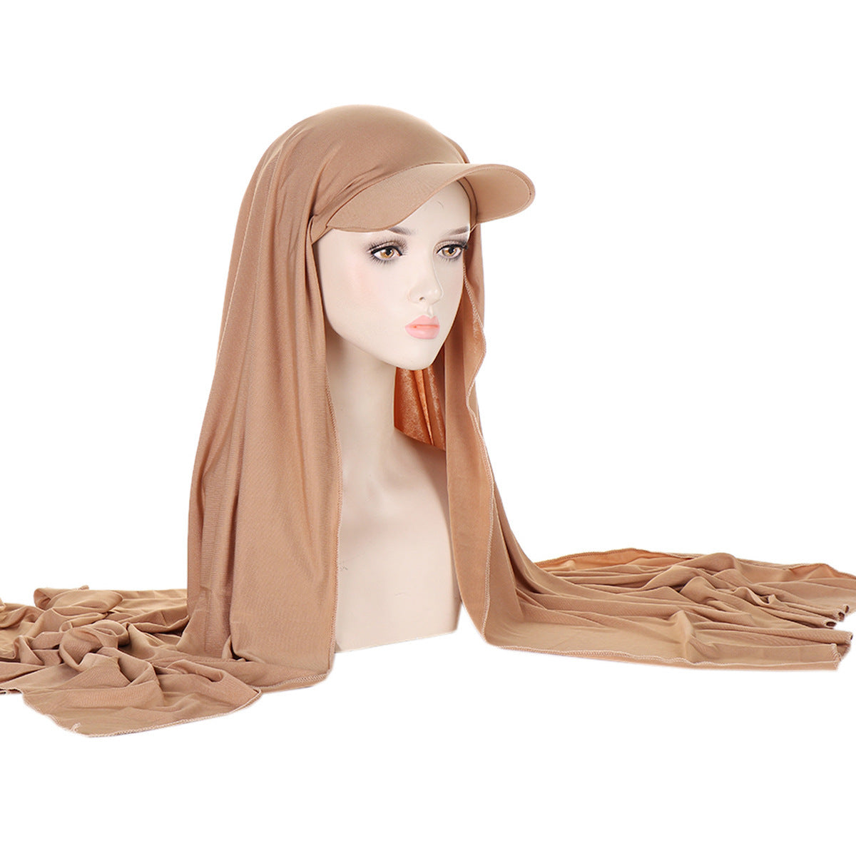 Solid Color Scarf Hat Pullover Women Middle East