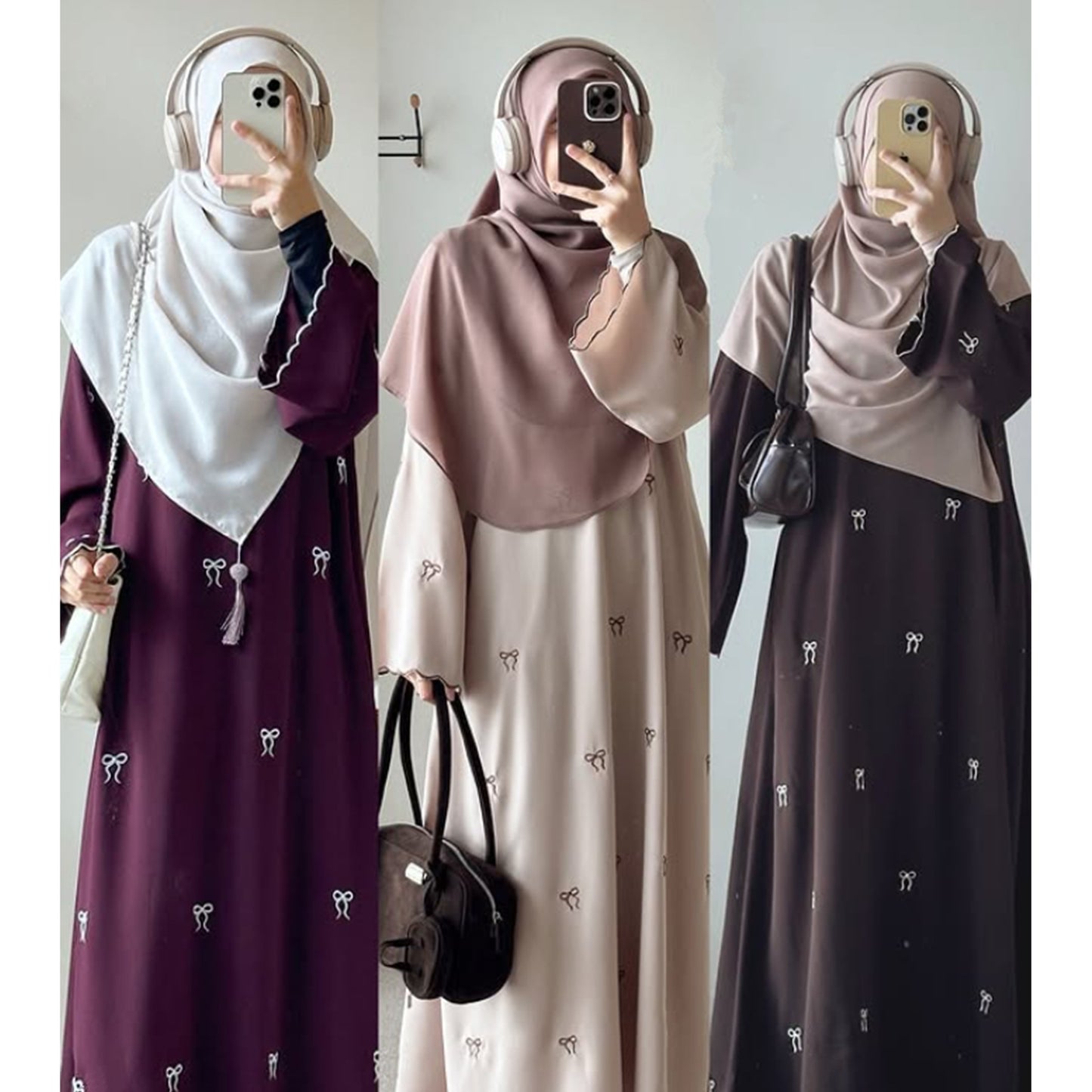 Bowknot Embroidery Elegant Dress Dubai