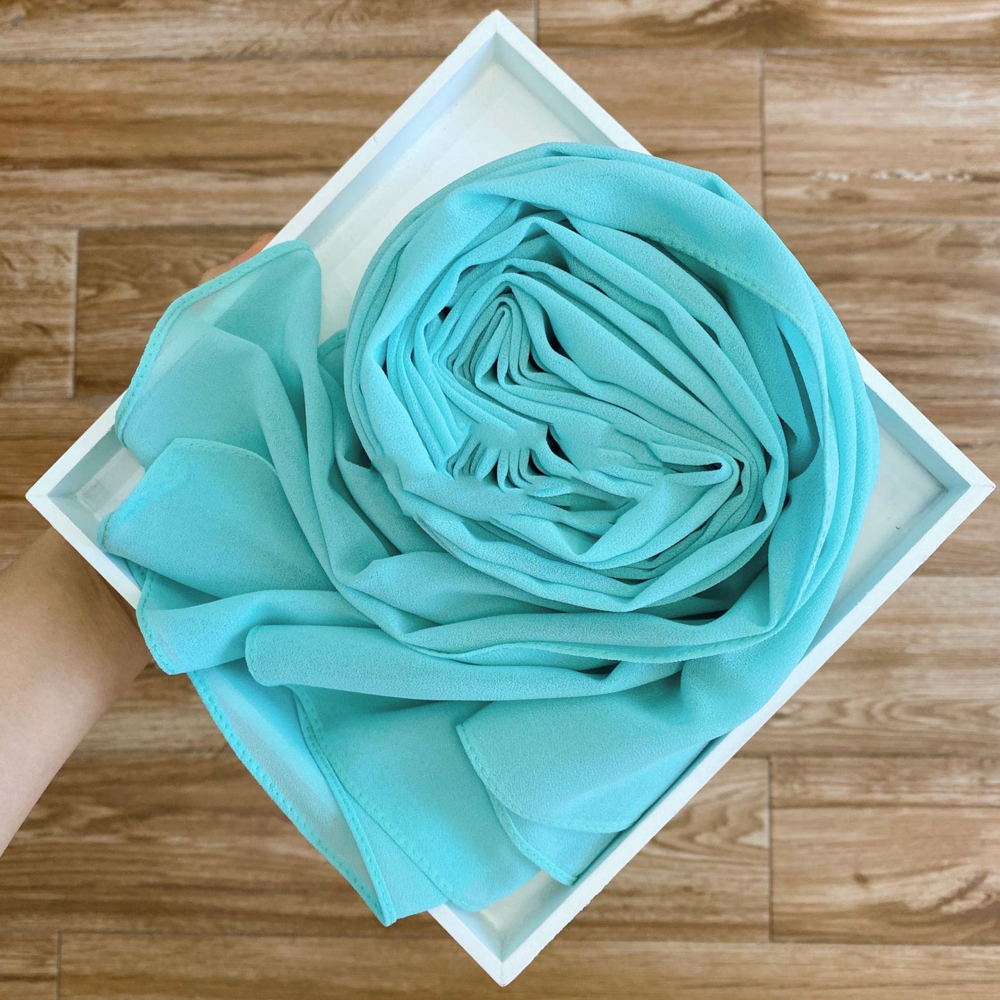 Solid Pearl Chiffon Women’s Fashion Scarf