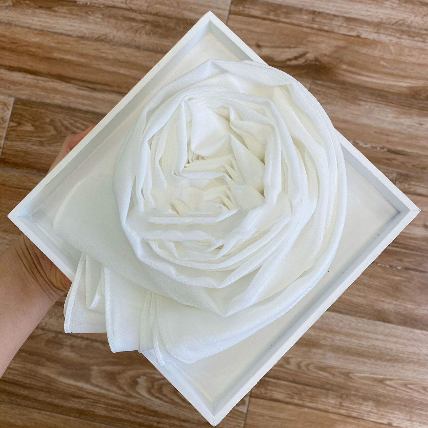 Solid Pearl Chiffon Women’s Fashion Scarf