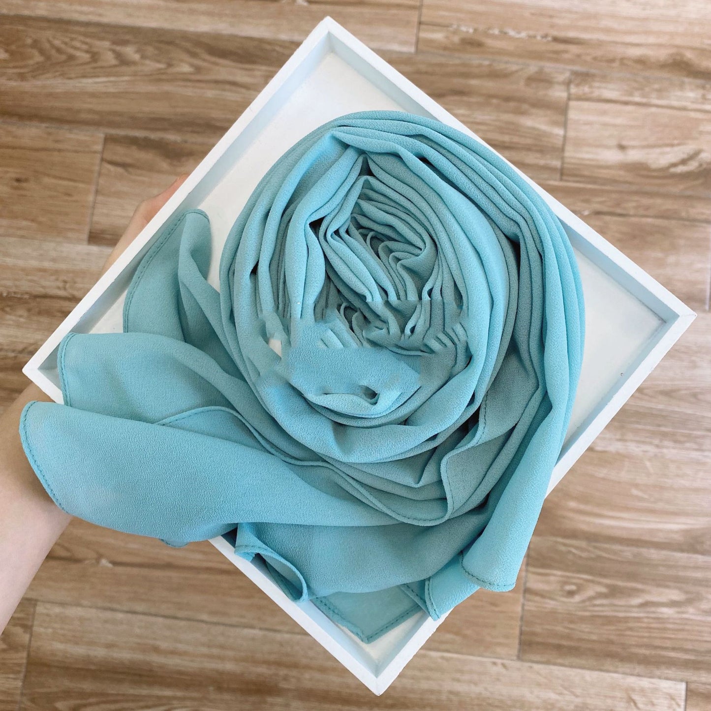 Solid Pearl Chiffon Women’s Fashion Scarf