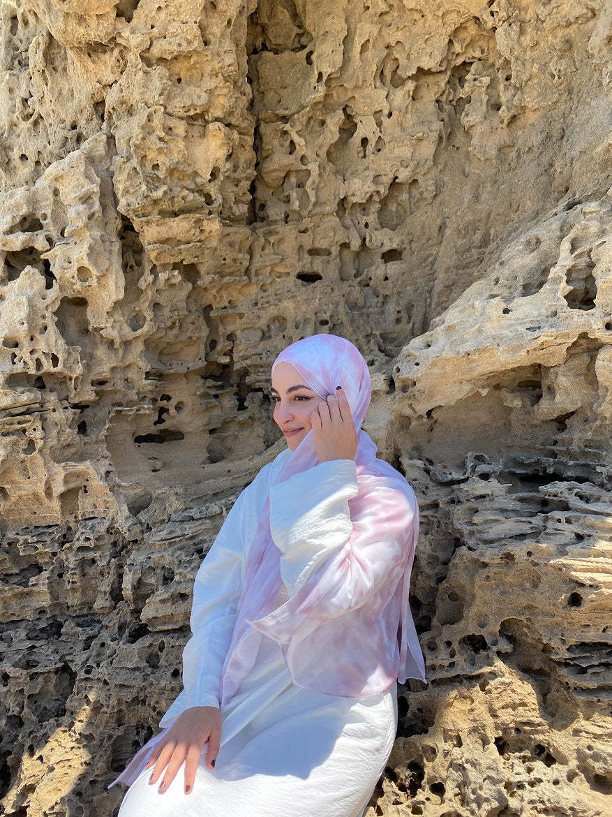 Satin Printed Head Wrap Scarf Elegant Shawl