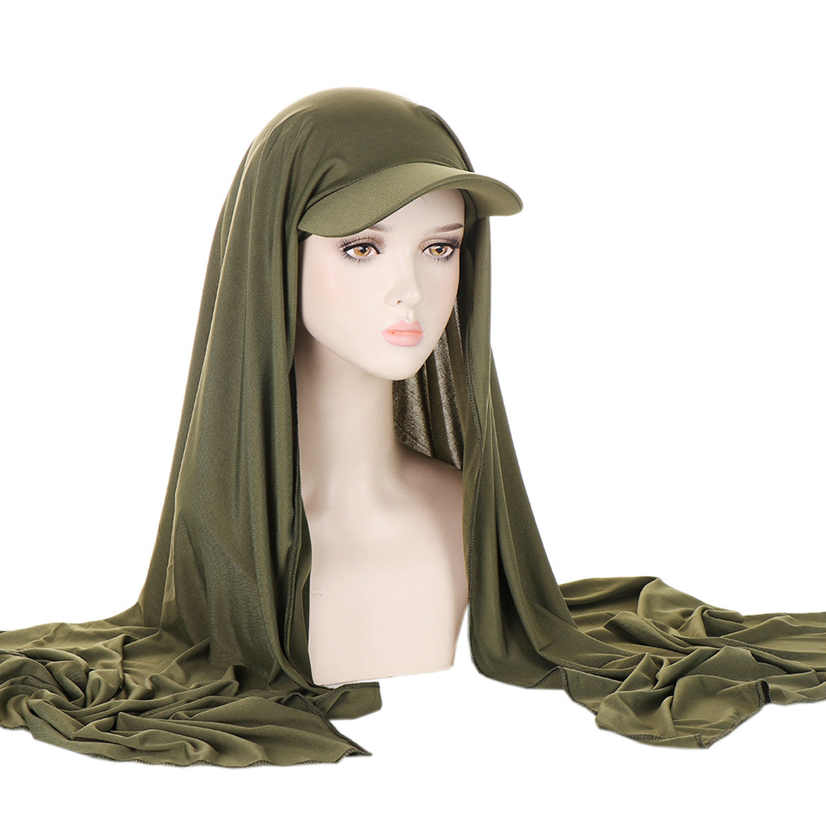 Solid Color Scarf Hat Pullover Women Middle East