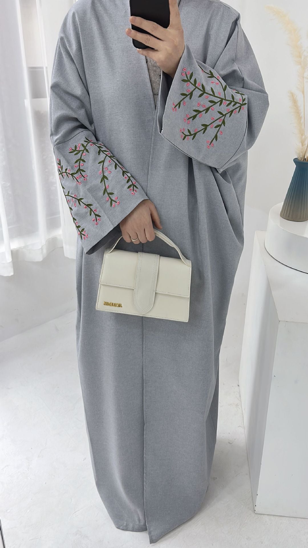Flower Embroidered Cardigan Dress Dubai
