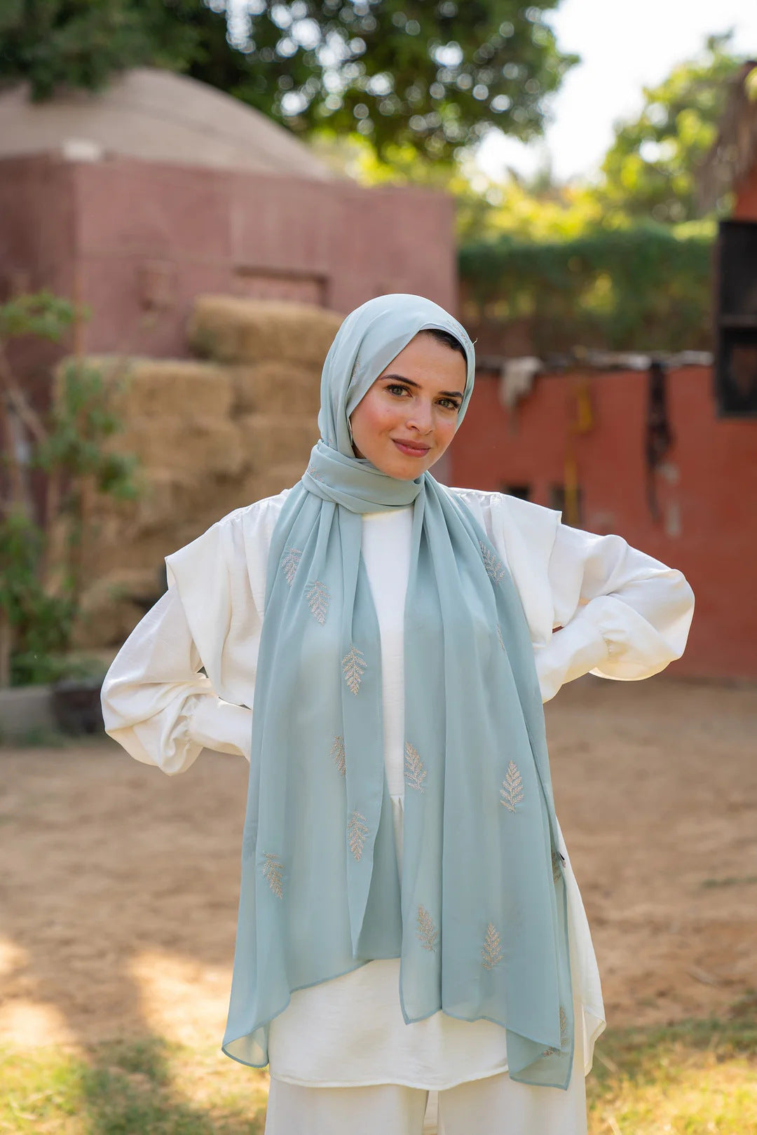 Satin Printed Head Wrap Scarf Elegant Shawl
