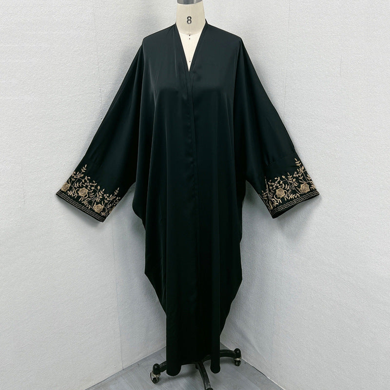 Embroidered Loose Cardigan Robe Dubai Style