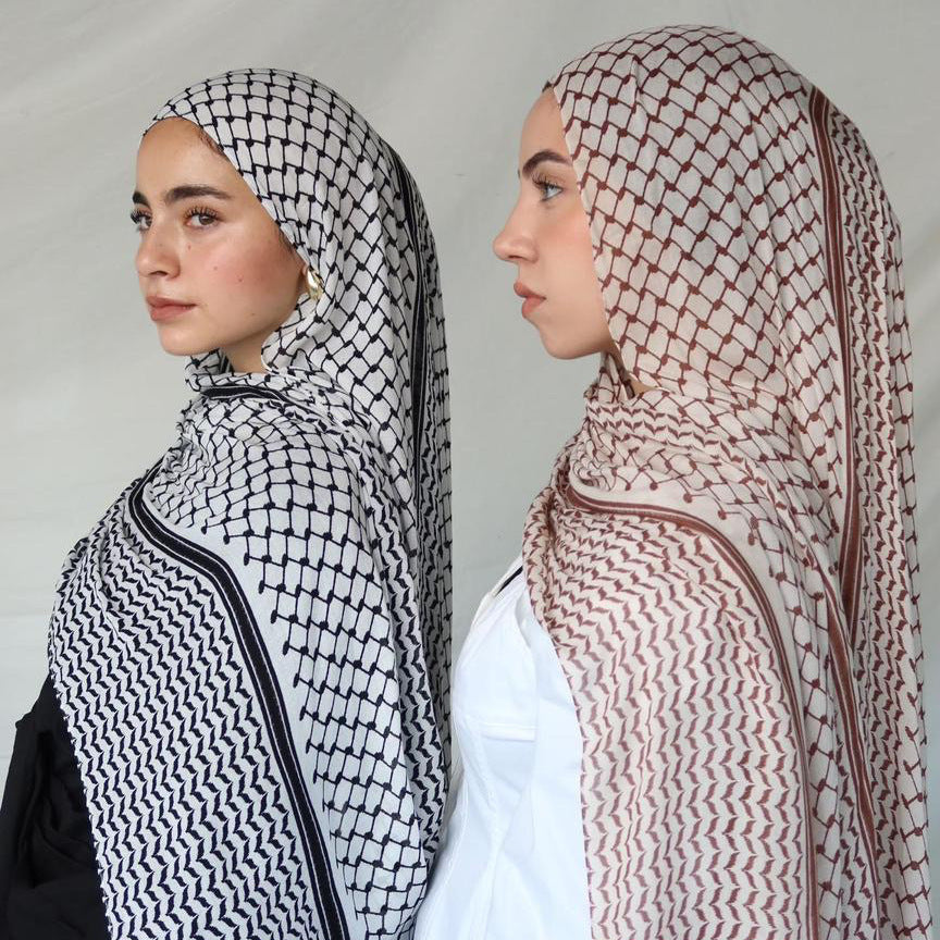 Chiffon Plaid Printed Arabic Style Fashion Scarf