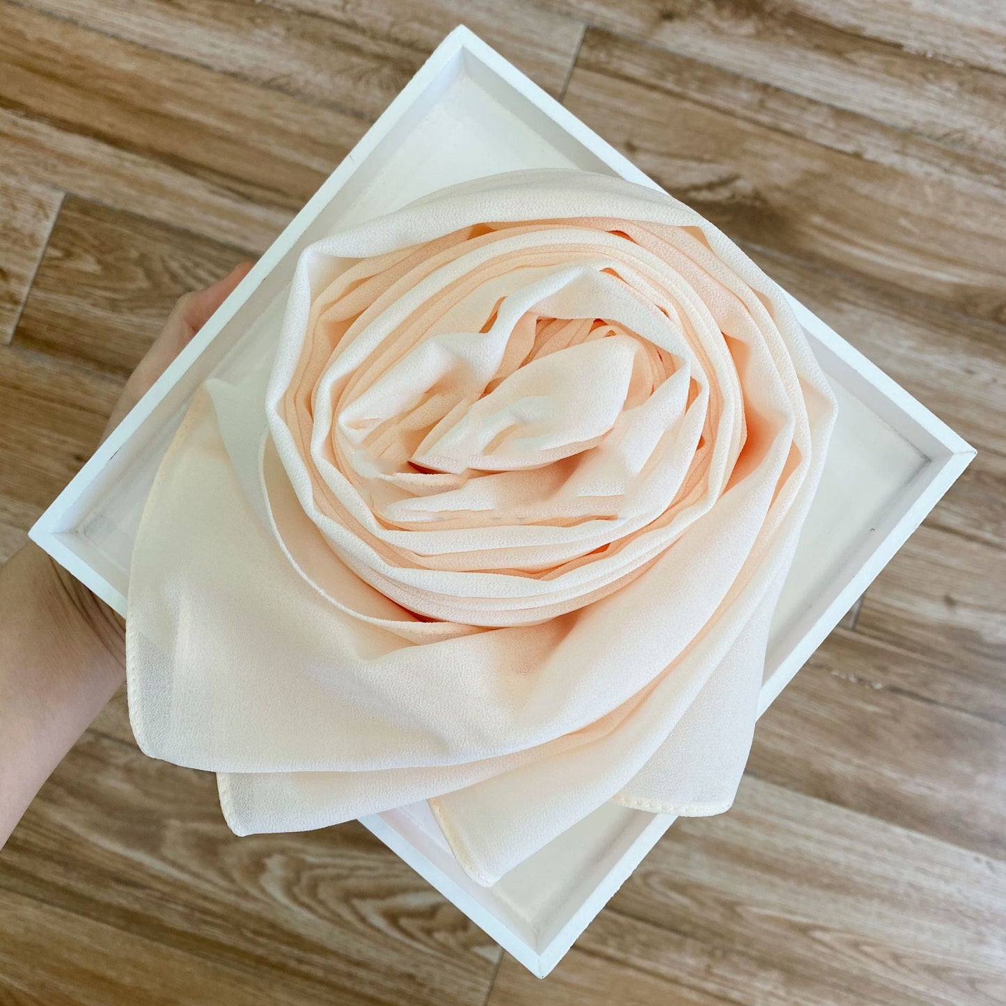 Solid Pearl Chiffon Women’s Fashion Scarf