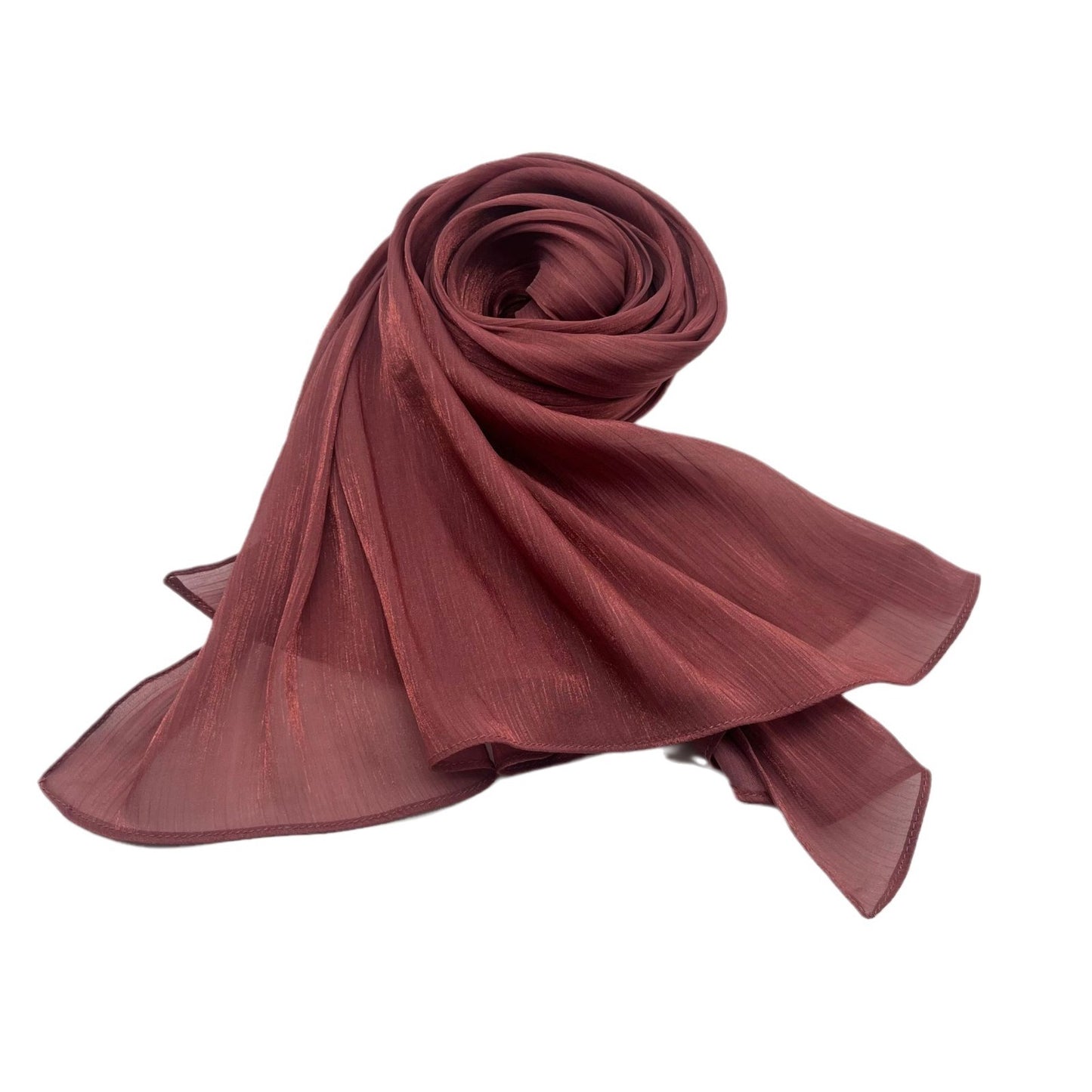 Shiny Satin Fashion Scarf Elegant Malay Style