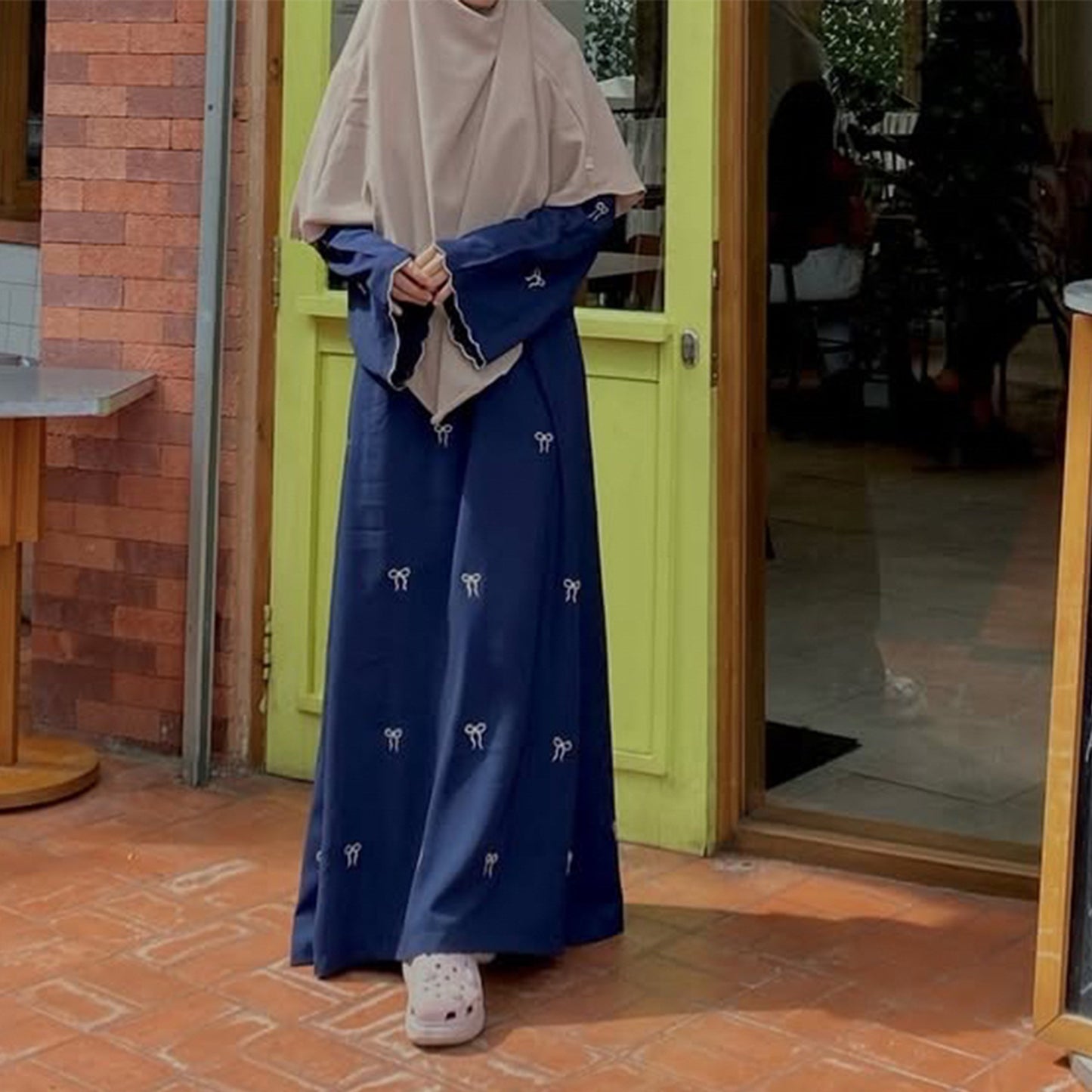 Bowknot Embroidery Elegant Dress Dubai