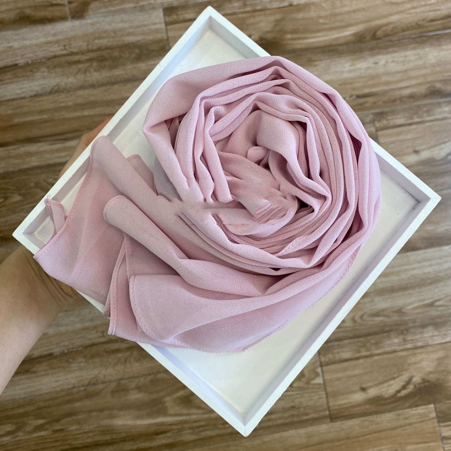 Solid Pearl Chiffon Women’s Fashion Scarf