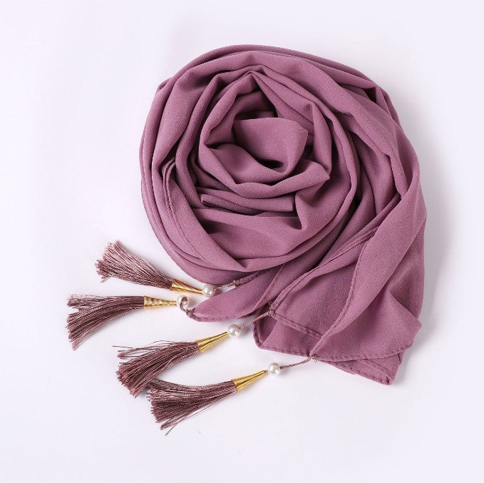 Tassel Corner Lightweight Fashion Scarf Women