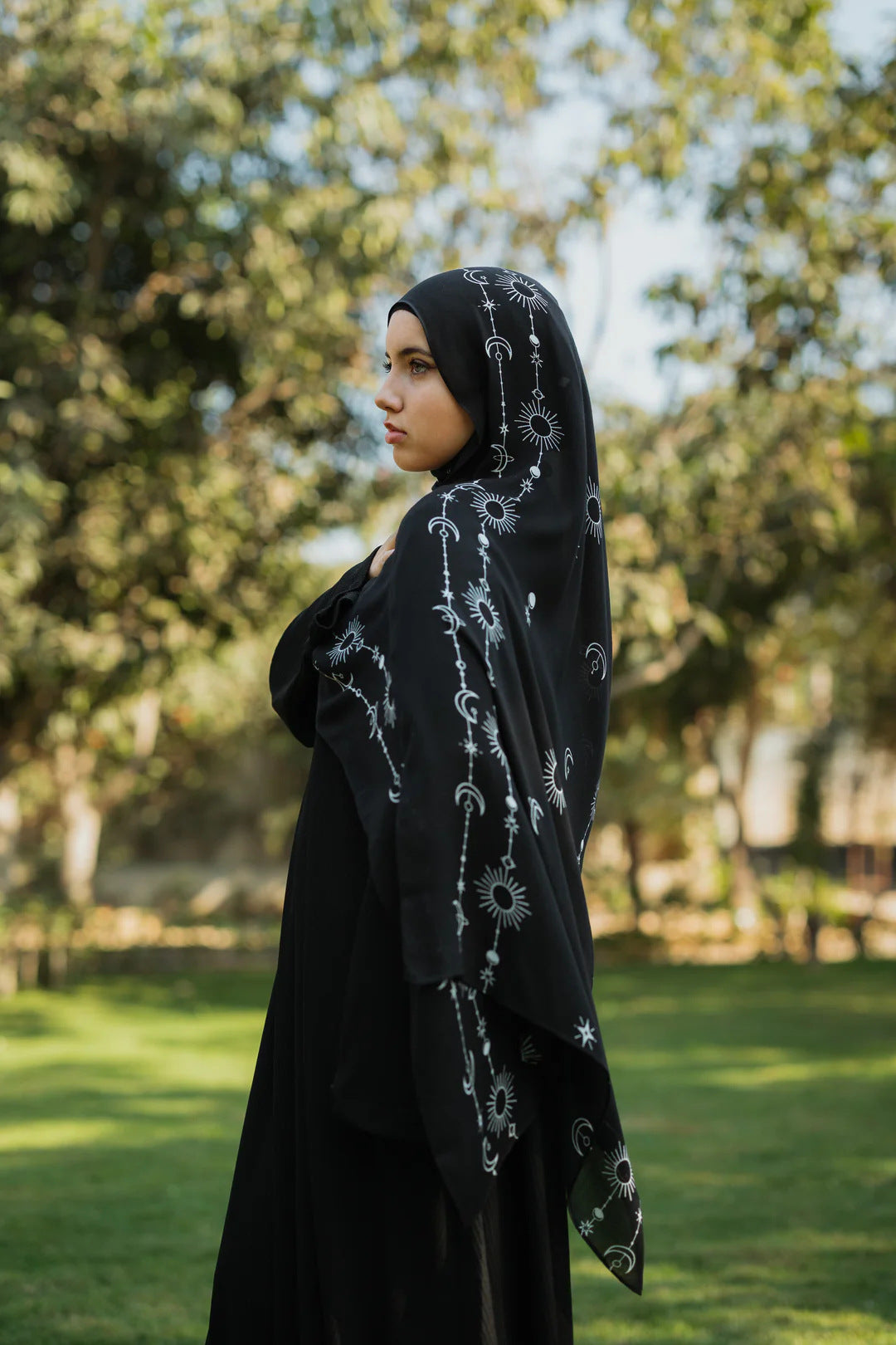 Satin Printed Head Wrap Scarf Elegant Shawl