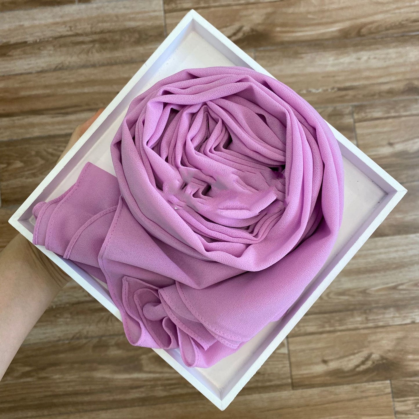 Solid Pearl Chiffon Women’s Fashion Scarf
