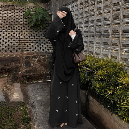 Bowknot Embroidery Elegant Dress Dubai