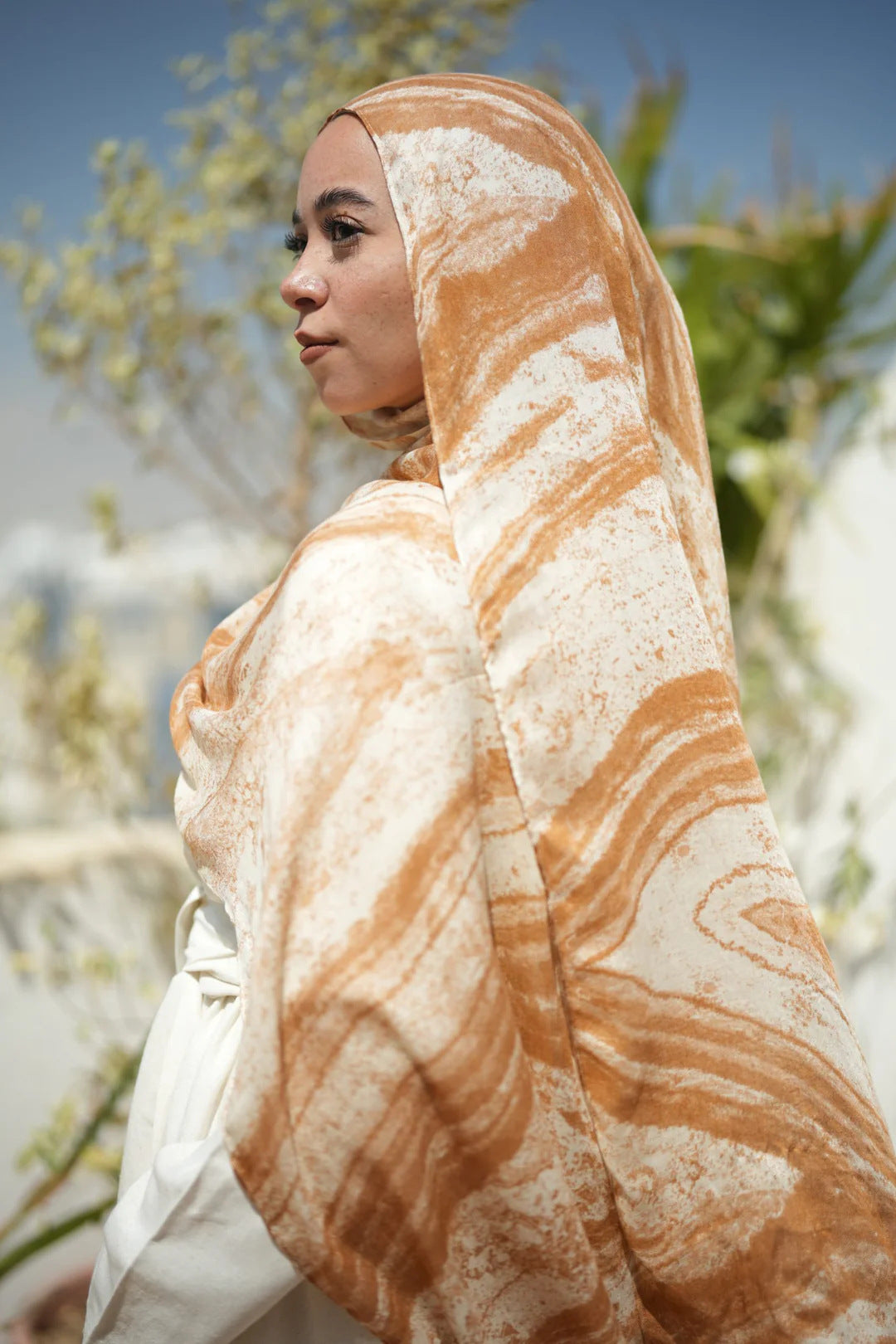 Satin Printed Head Wrap Scarf Elegant Shawl