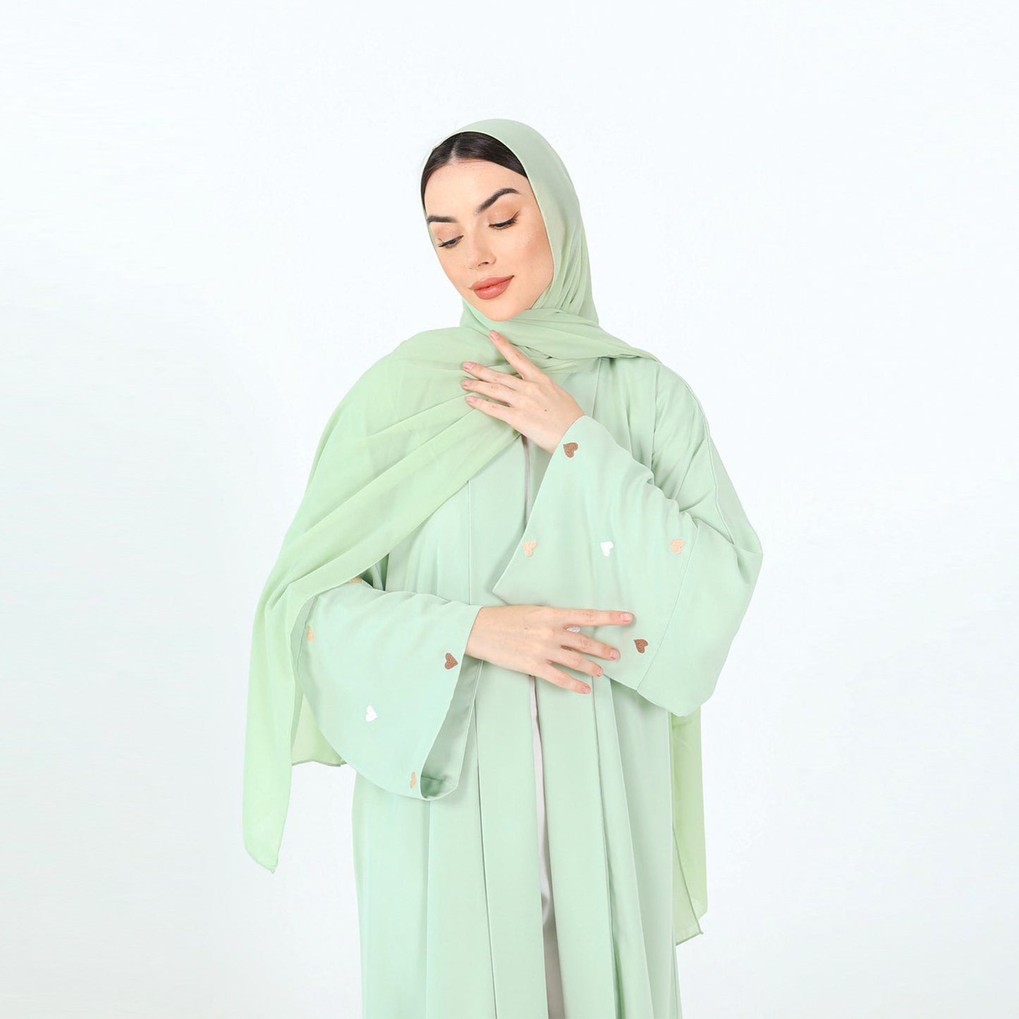 Love Embroidered Cardigan Robe Dress Dubai