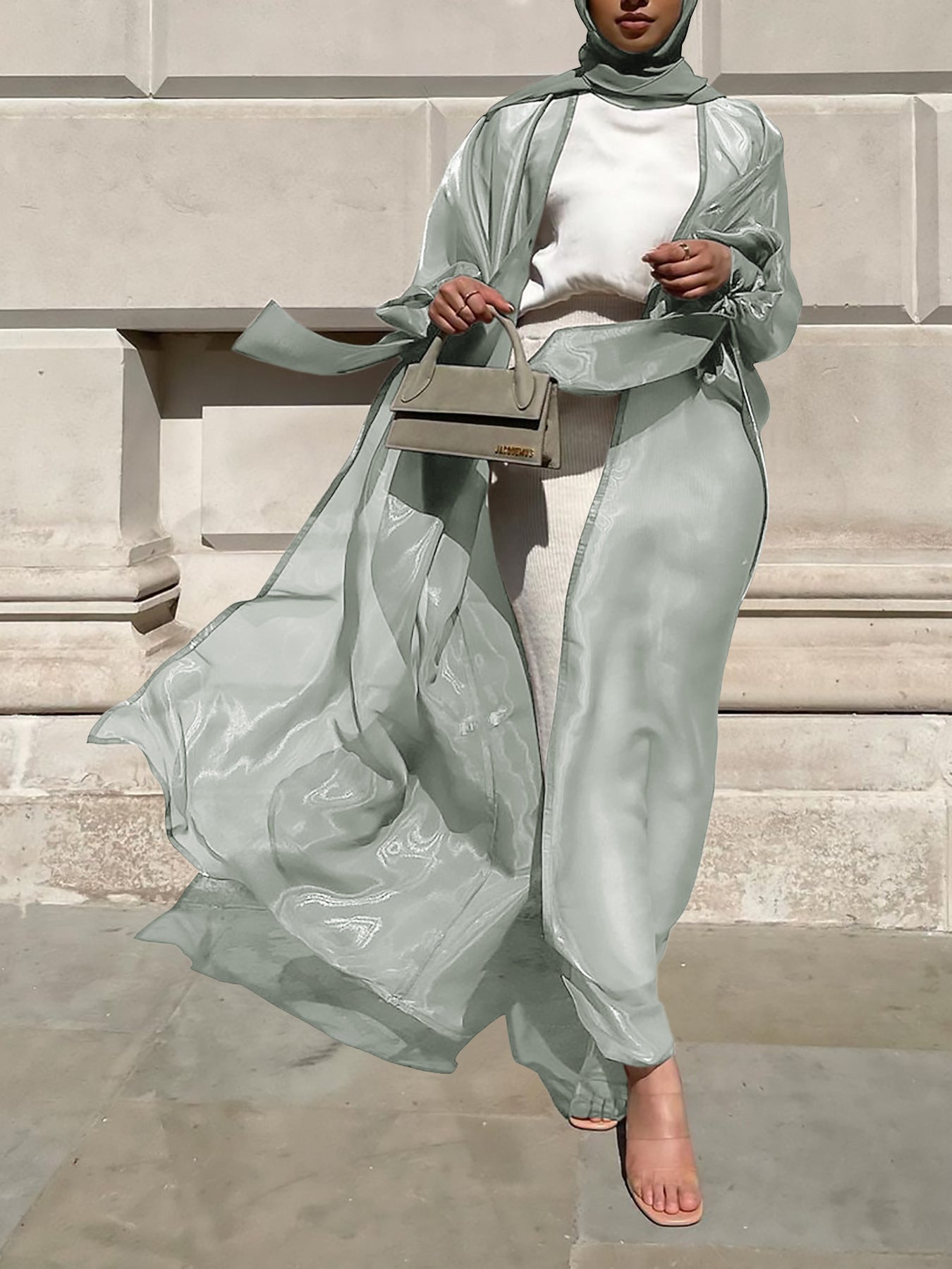 Puff Sleeve Dubai Elegant Coat for Women