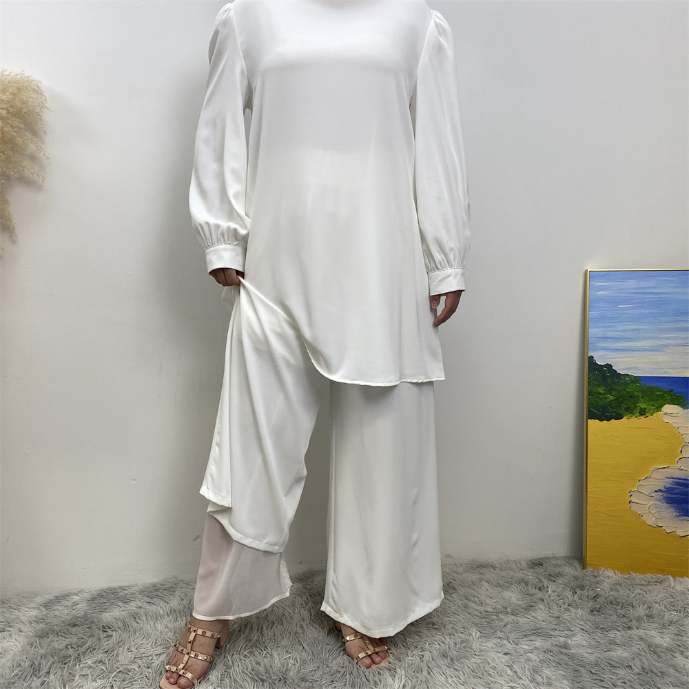 Solid Color Dubai Two-Piece Set for Women