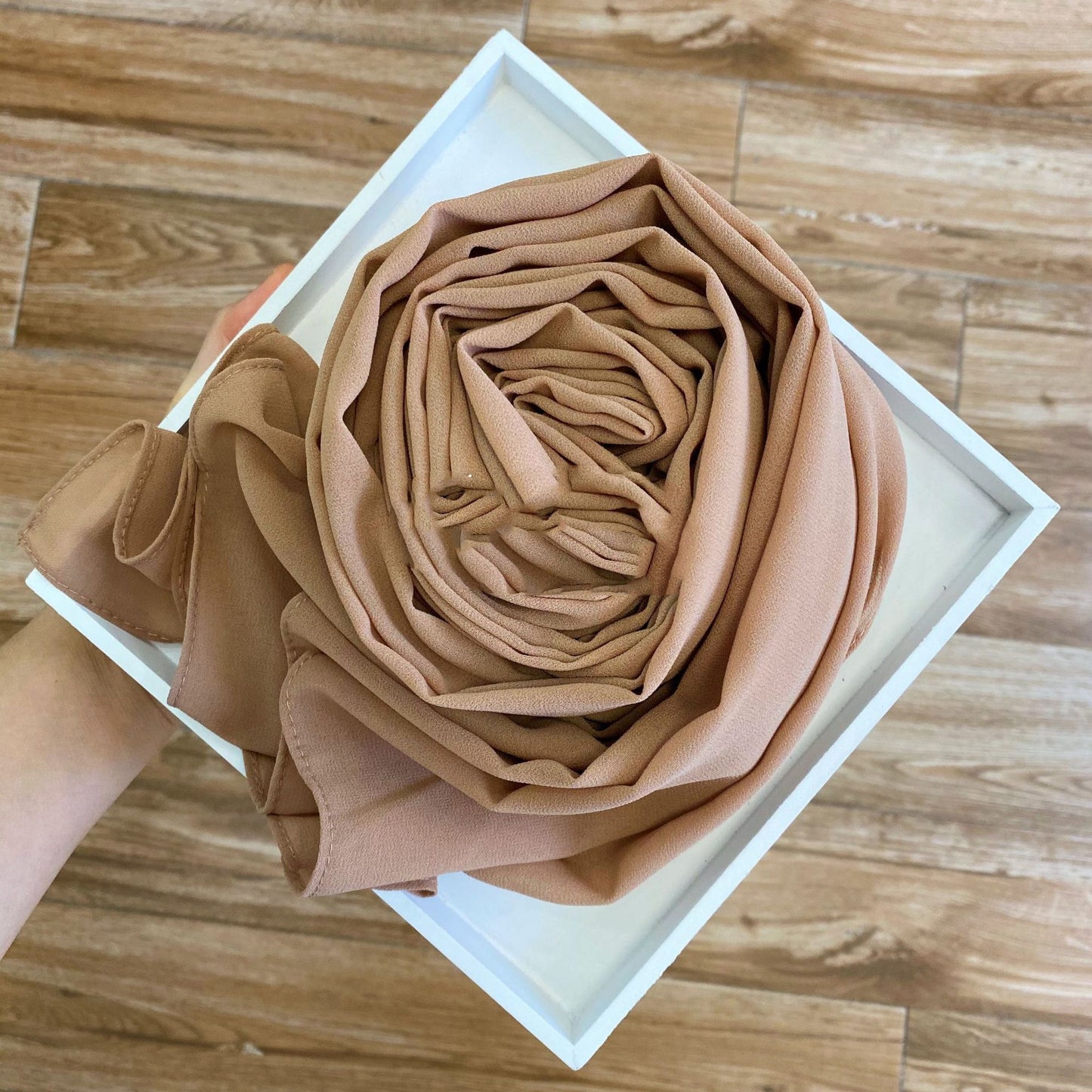 Solid Pearl Chiffon Women’s Fashion Scarf